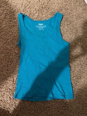 Women's Teal Ribbed Tank Top - Classic Sleeveless Knit